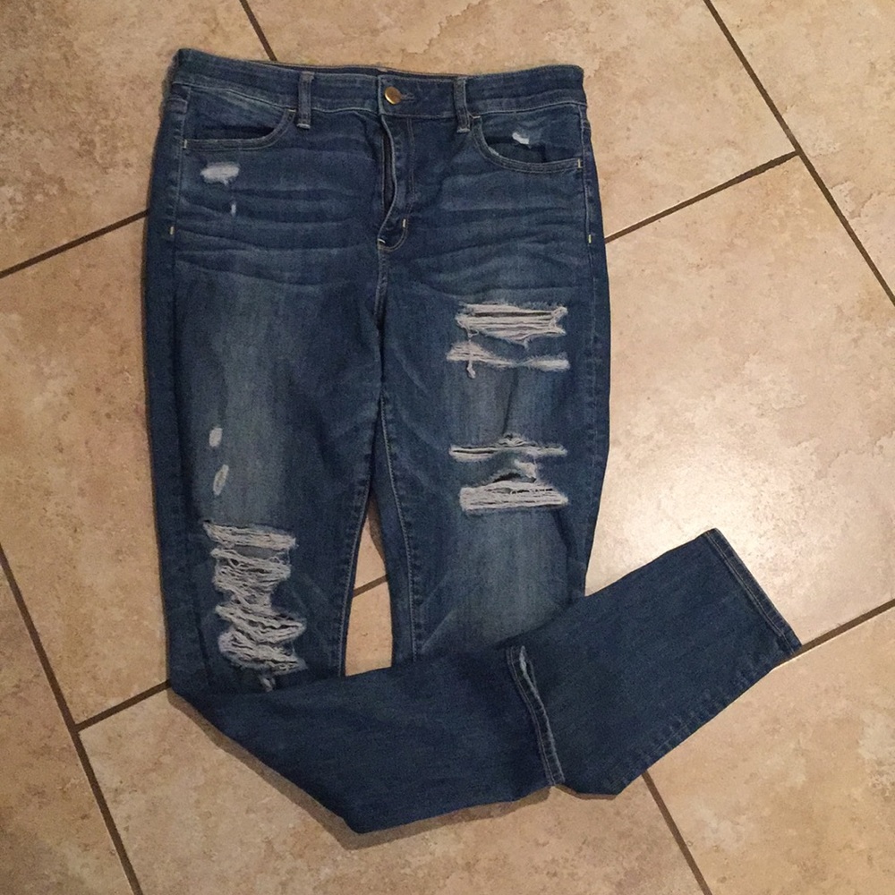 Distressed American Eagle Jeans